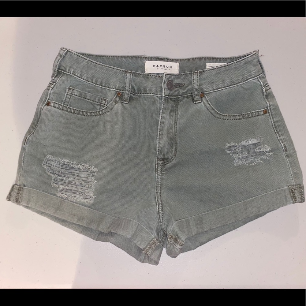 pac sun olive green shorts size 25